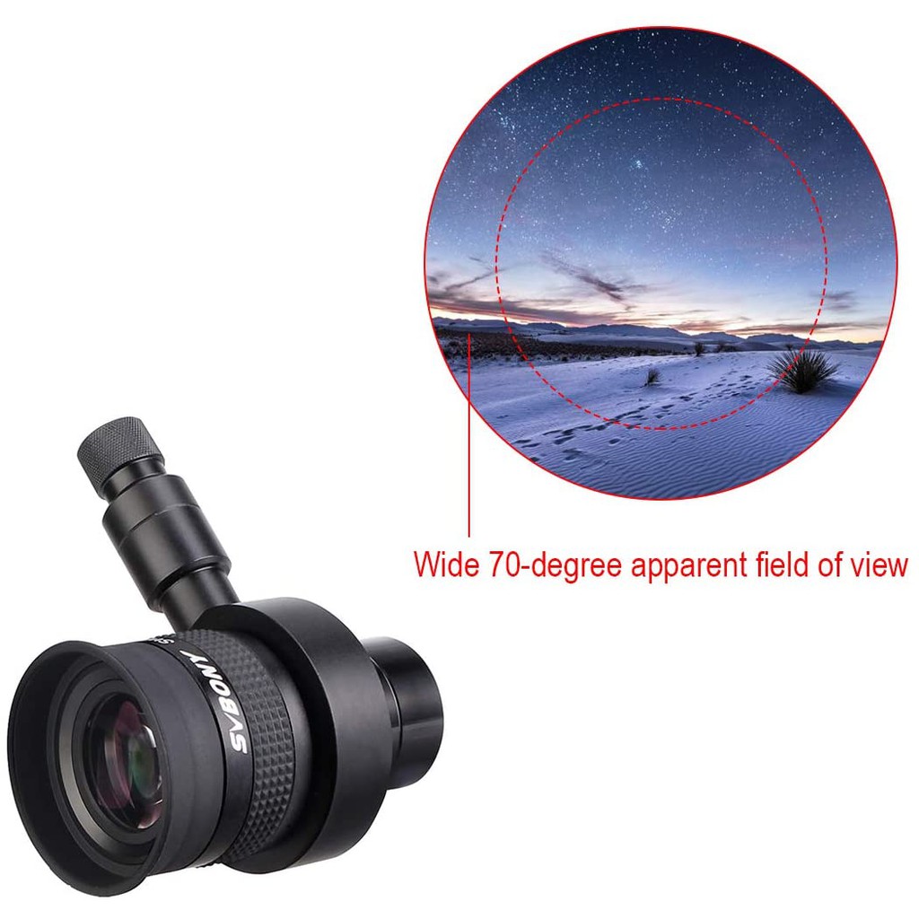 Thị kính SVBONY SV152 1.25 Inch 20mm chiếu sáng trung tâm SWA 70 độ có thể điều chỉnh để chụp ảnh thiên văn