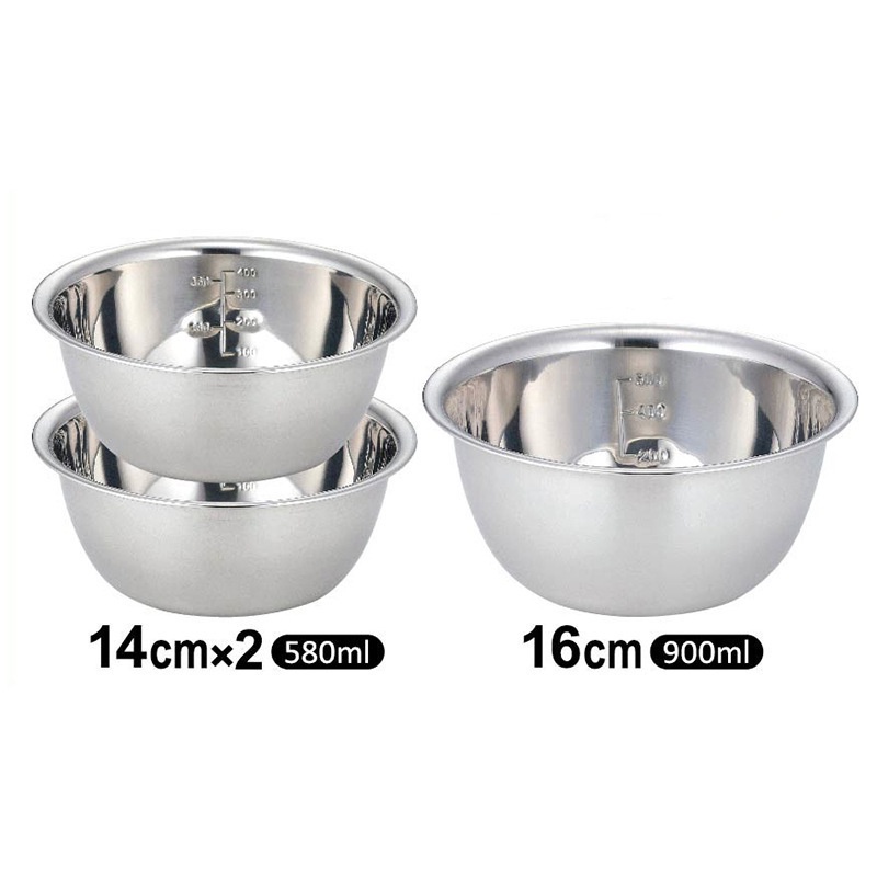 Set 5 Âu Trộn,Bát,Tô Inox Có Chia Vạch Cao Cấp Chuyên Dụng Trong Nhà Bếp