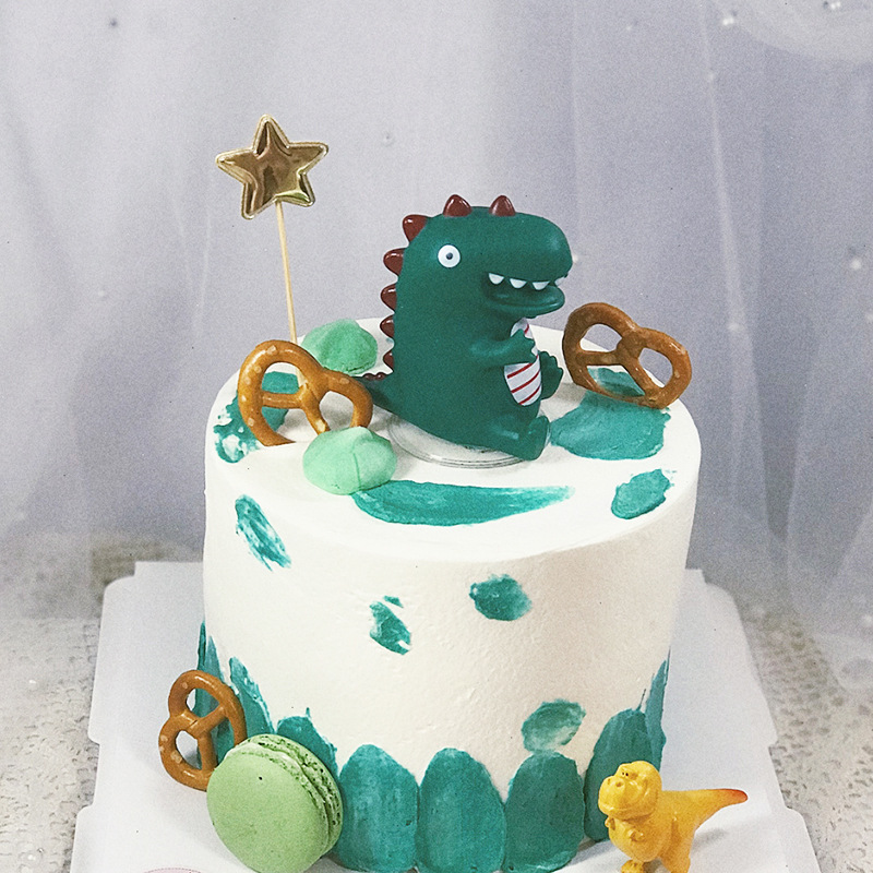Phụ Kiện Trang Trí Bánh Kem Hình Khủng Long Dễ Thương Dùng Làm Quà Tặng Sinh Nhật