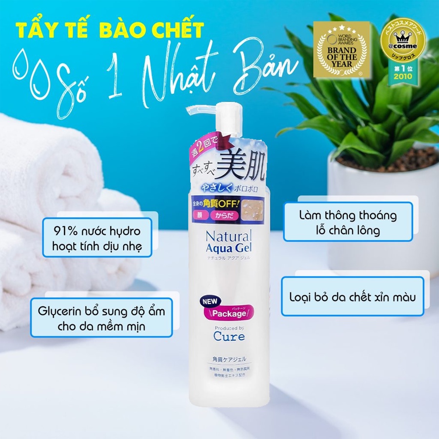 [Gel Tẩy Tế Bào Chết] Cure Natural Aqua nội địa Nhật Bản 250g