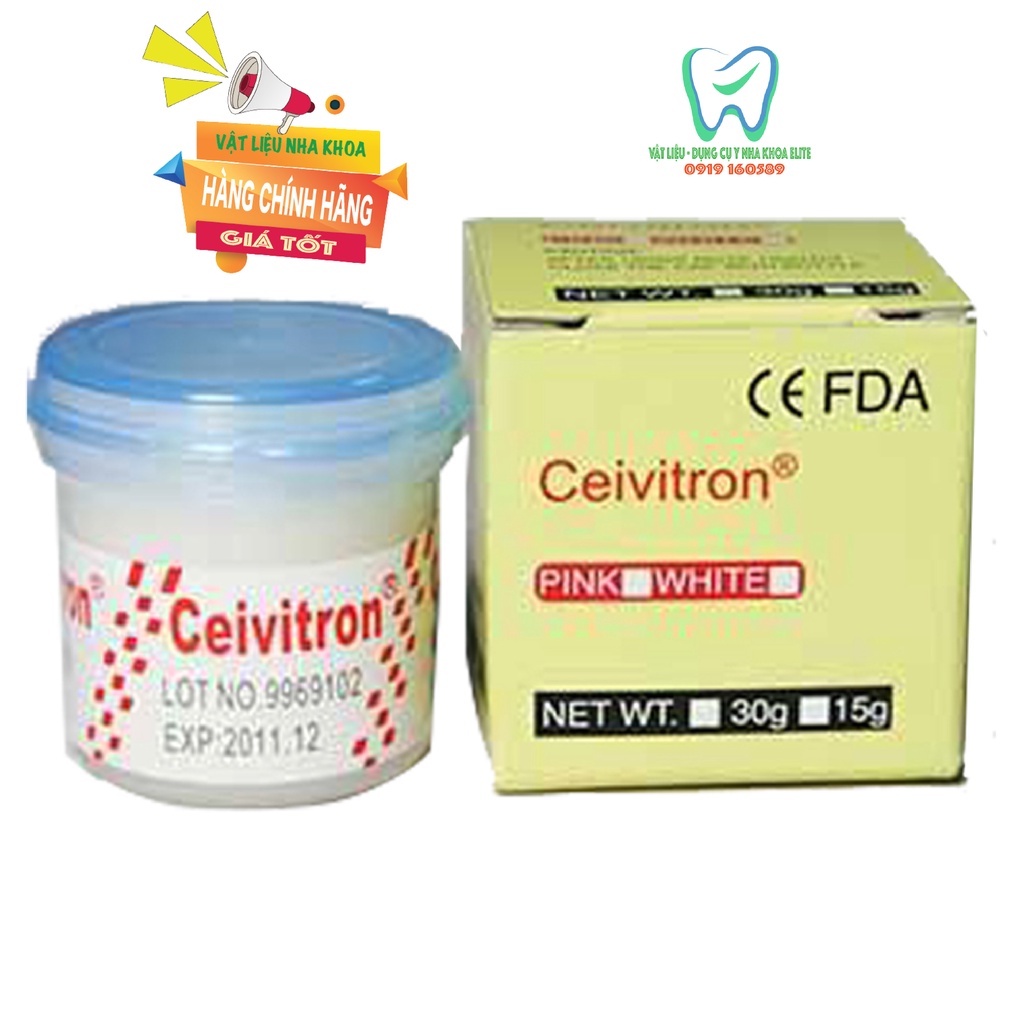 Vật liệu trám tạm Ceivitron - Lọ 30gr