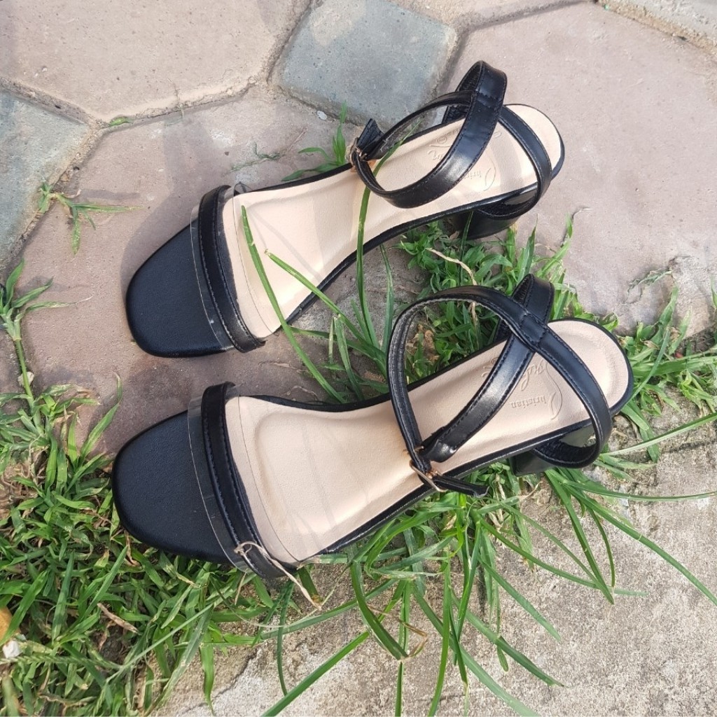 Giày Sandal Mũi Vuông Quai Trong Phối Dây Đai (size 35 - 44) - Có Size Ngoại Cỡ