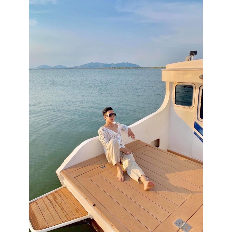 Áo lưới đi biển nam oversize siêu đẹp
