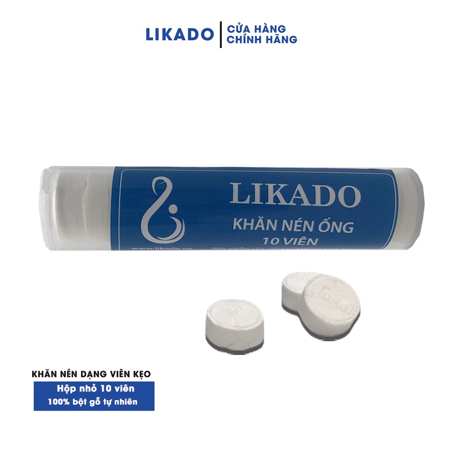 Khăn Nén Du Lịch Likado dạng ống 10 viên