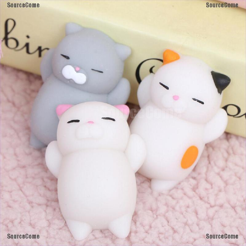 Đồ chơi Squishy Giảm Stress Hình Mặt Mèo Dễ Thương Cho Bé