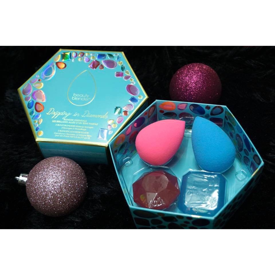 SET BÔNG MÚT TRANG ĐIỂM BEAUTY BLENDER DRIPPING IN DIAMONDS CHÍNH HÃNG - 5413