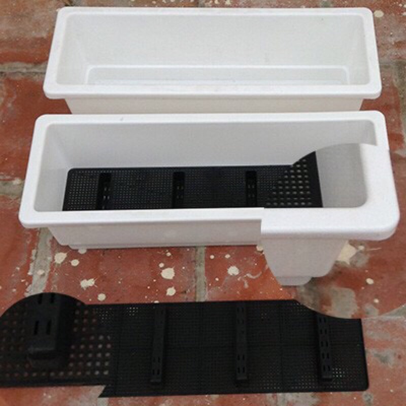 combo 8 chậu (67x24x20cm) Chậu trồng hoa thông minh ban công dài