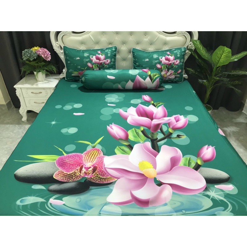 Drap thun 5D cao cấp mẫu hoa ( 5 mẫu )
