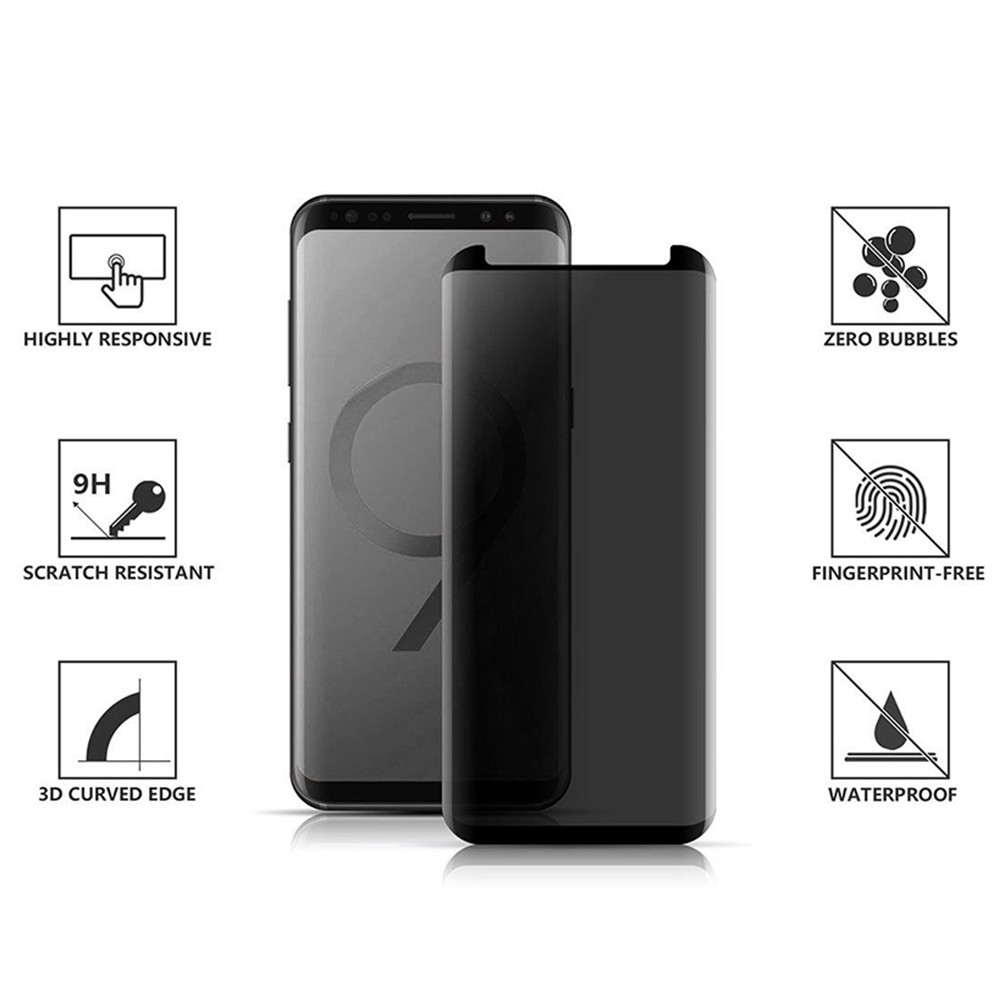 Kính cường lực bảo mật kèm dụng cụ vệ sinh cho Samsung S8/S8P/S9/S9P/Note 8/Note 9