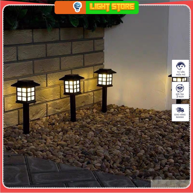 Đèn Sân Vườn Cắm Cỏ Ô Vuông, Đèn Sân Vườn Năng Lượng Mặt Trời - MT28, Thiết Kế Tinh Tế, Sang Trọng, Chức Năng Tự Động