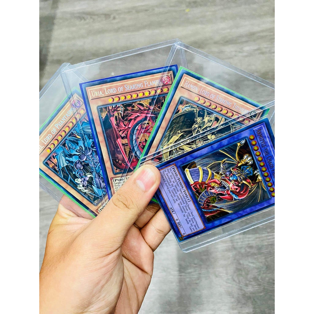 Lá bài thẻ bài Yugioh Combo Tam Ảo Thần Armityle Urira Hamon Raviel - Prismatic Secret Rare - Tặng bọc bài nhựa bảo quản