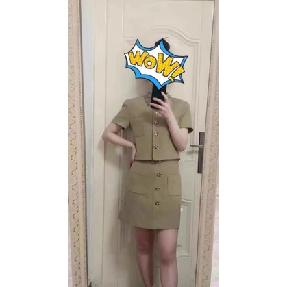 ẢNH THẬT Set Sơ Mi Chân Váy Công Sở