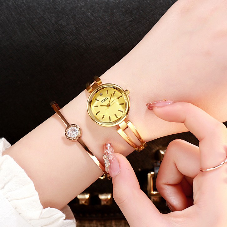 Đồng hồ nữ lắc Dzg DL02 mẫu mới cực đẹp, mặt tròn nhỏ xinh xắn | BigBuy360 - bigbuy360.vn