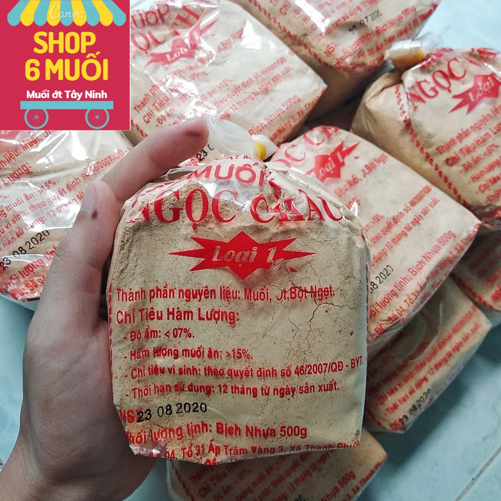 [Ảnh thật] [500gr] Muối ớt Tây Ninh Ngọc Châu loại I *BỘT NHUYỄN* (ăn chay được, có tỏi) | BigBuy360 - bigbuy360.vn