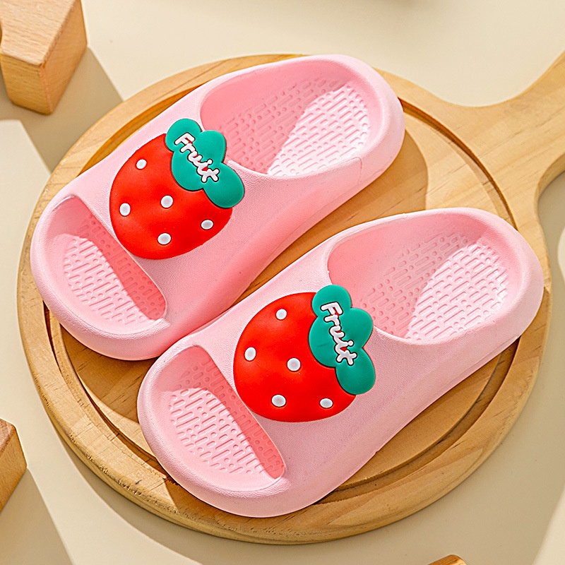 Dép cho bé trai bé gái nhiều màu, nhiều họa tiết Hoa Quả đáng yêu, dép siêu nhẹ chống trơn trượt - TD25