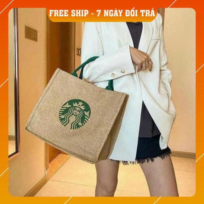 TÚI CÓI STARBUCK FORM TO CỰC XINH, TÚI CÓI ĐI BIỂN
