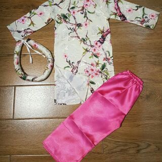 Áo Dài BG Gấm Hoa Đào
