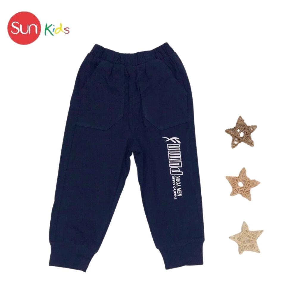 Quần dài bé trai, quần dài cotton bé trai chất mềm mát, size 1-10 - SUNKIDS