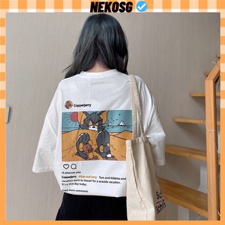 Áo thun tay lỡ form rộng unisex Neko.sg ATR3