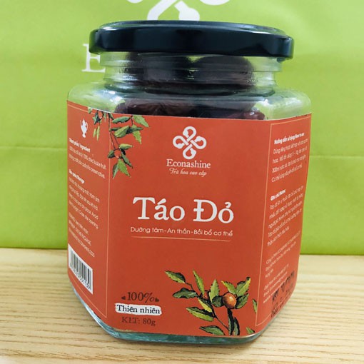 Táo đỏ thái lát  pha trà hoa