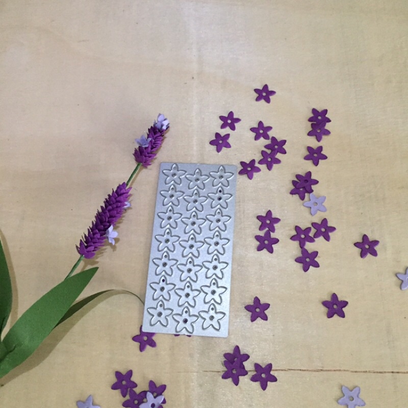 Khuôn cắt hoa lavender - khuôn thép cắt hoa handmade, cắt giấy, xốp, vải nỉ