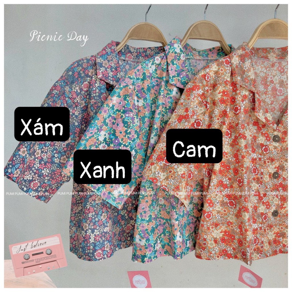 Áo SM hoa nút gỗ freesize Pumi