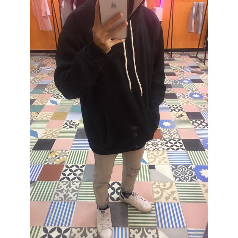 Áo Hoodie Trơn, Nỉ Bông, Form Rộng Oversize Cao Cấp