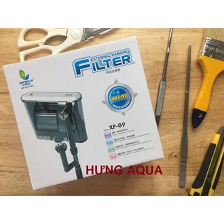 Lọc thác - Lọc thác bể cá Jeneca XP-09 3.5W - Máy lọc thác bể cá cảnh bể thủy sinh 2 ngăn kèm lọc váng cho bể trên 30cm