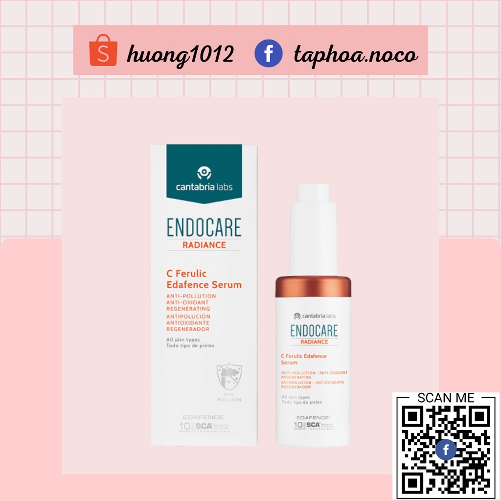 Serum chống oxy hóa Endocare Radiance C Ferulic Edafence Serum 30ml