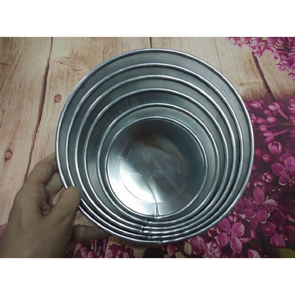 BỘ 6 KHUÔN NHÔM TRÒN ĐÁY LIỀN TỪ 10 ĐẾN 20 CM