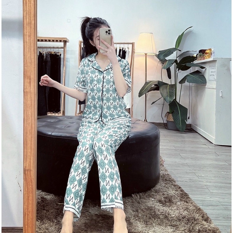 BỘ PIJAMAS LỤA HÀNG THIẾT KẾ CAO CẤP MẶC NHÀ