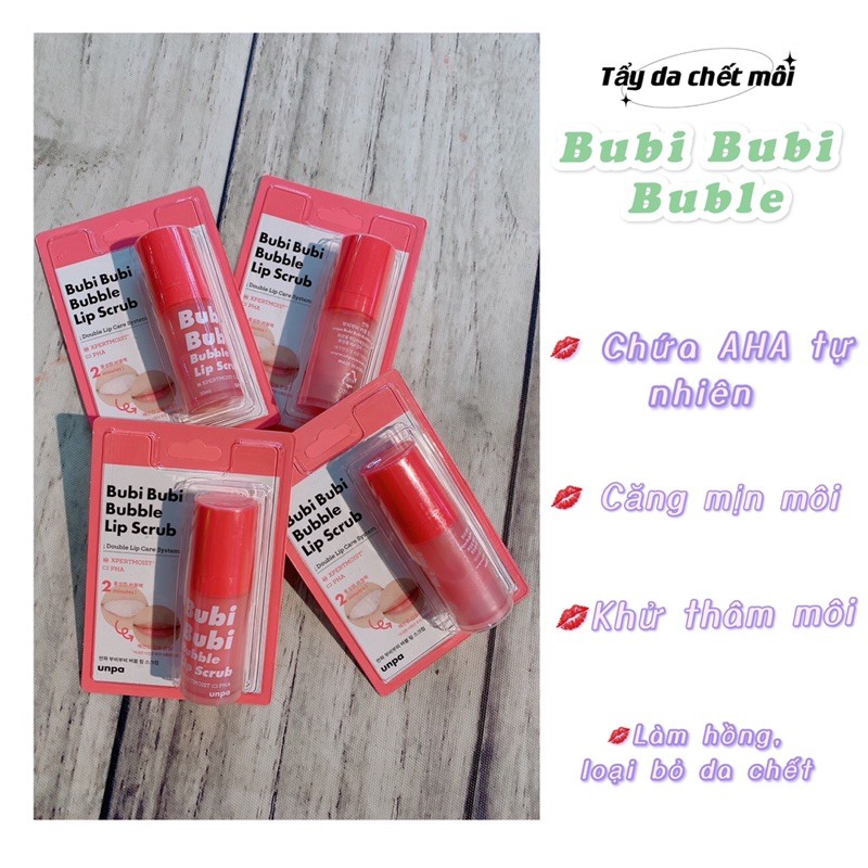 Tẩy da chết môi Bubi Bubi Bubble lip Scrub