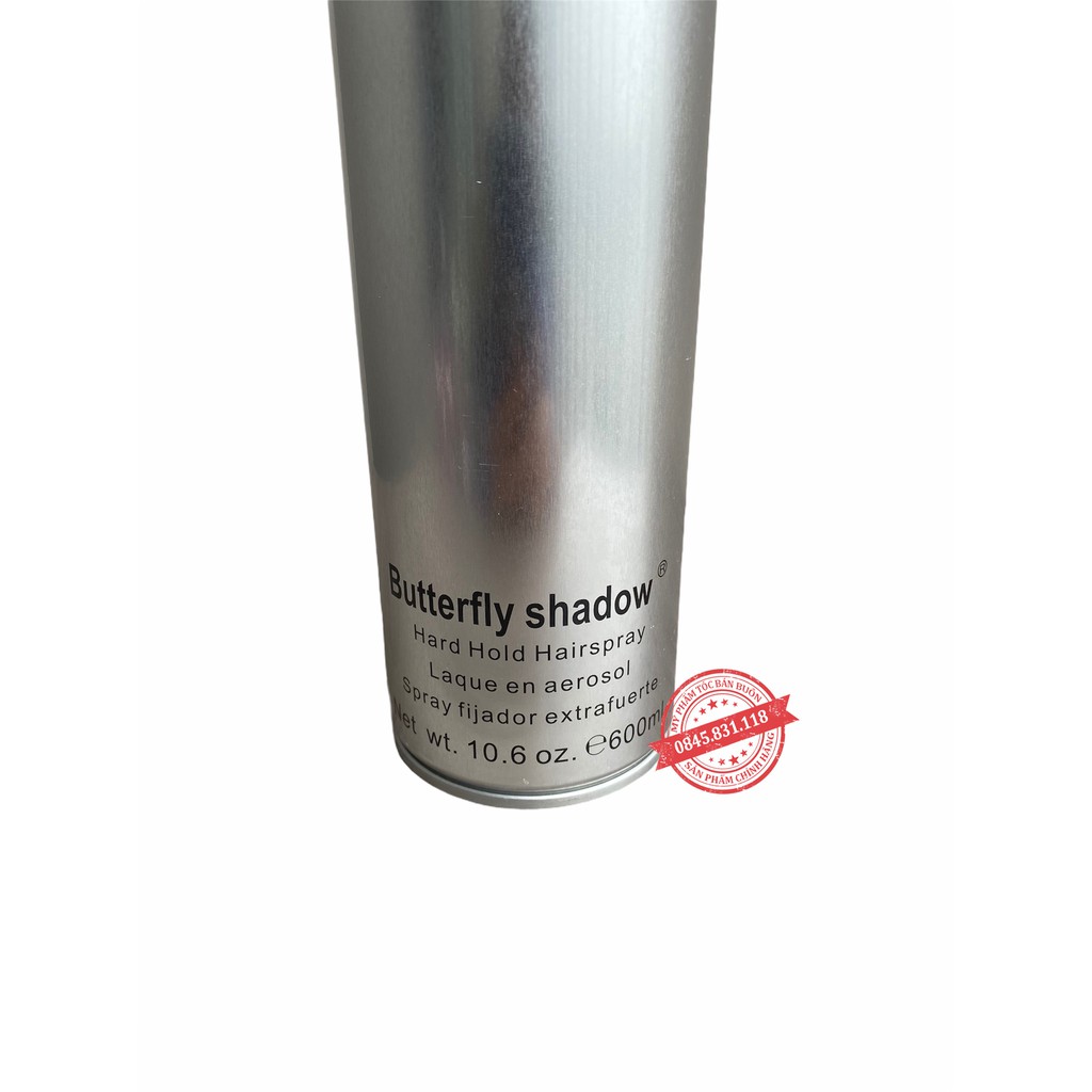 [ Hàng Chính hãng] Gôm xịt tóc Butterfly Shadow  600ml giữ nếp tạo kiểu nam nữ  MN12