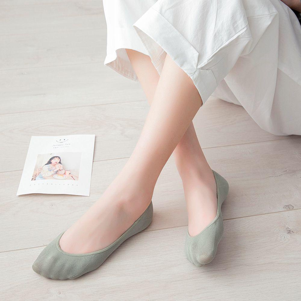 SOFTNESS Vớ Thuyền Silicone Ngắn Vô Hình Thấm Hút Mồ Hôi Chống Trượt