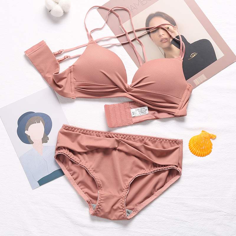 Bộ Đồ Lót 1 Món Gồm Áo Ngực Dây Chéo Và Quần Lót Không Đường May Thời Trang Gợi Cảm Cho Nữ