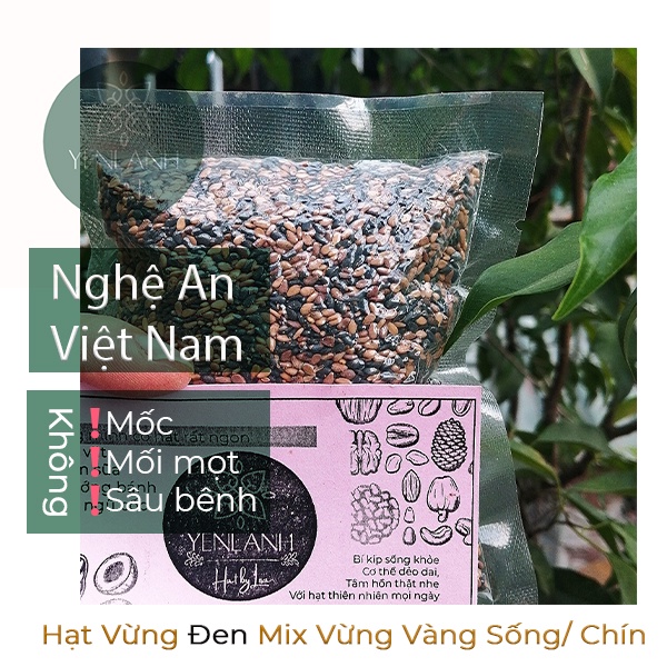 Vừng Đen Vừng Vàng Rang Chín- Chưa Rang Làm Muối Vừng Sạch Rắc Gia Vị Tạo Vị Thơm Bùi 100gr-250gr-500gr Yenlanhnatural