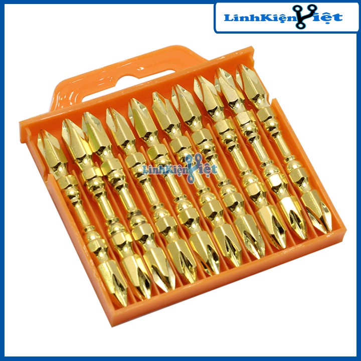 Hộp 10 Mũi Vặn Vít Mạ Vàng Cao Cấp