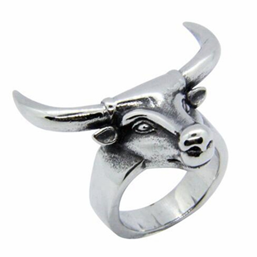 Fashion Trends New Design Cool Bull Head Animal, Cow Head Ring Jewelry Accessories