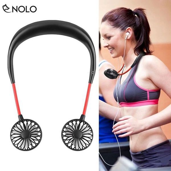 Quạt Cầm Tay USB Mini Đeo Cổ Tiện Lợi Dành Cho Mọi Người Đặc Biệt Khi Tập GYM