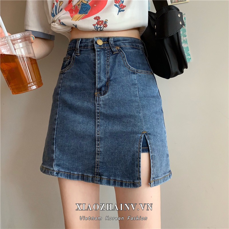 Xiaozhainv Chân Váy Bằng Vải Jeans Kiểu Dáng Chữ A Thời Trang Quyến Rũ Cho Nữ | BigBuy360 - bigbuy360.vn