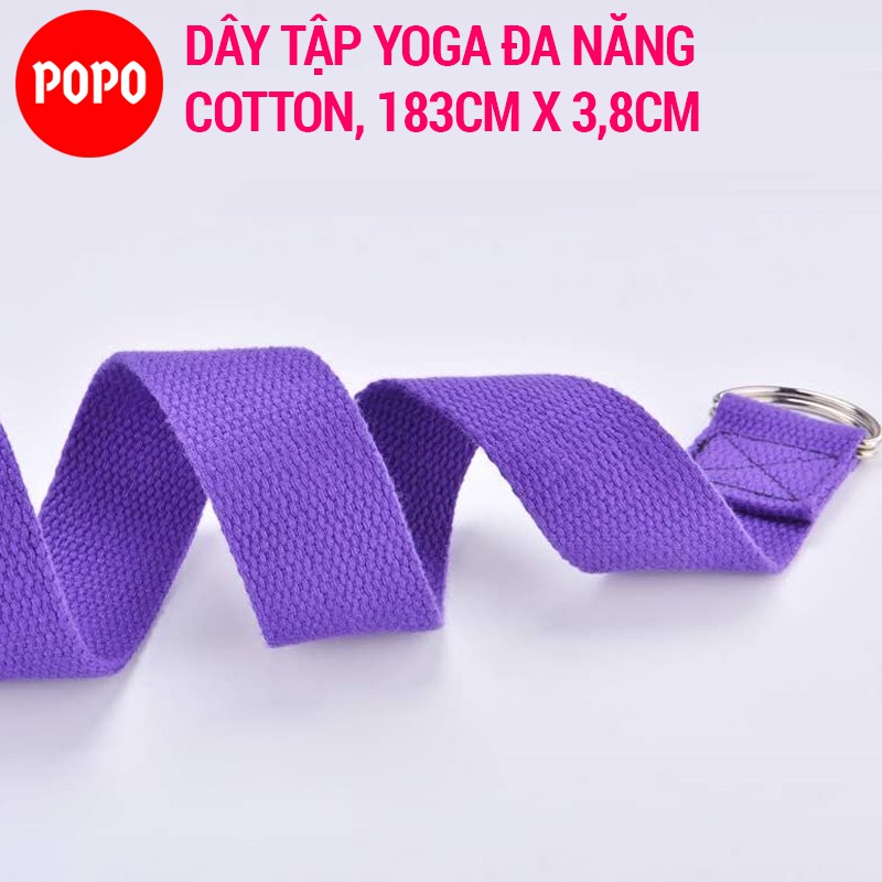 Dây tập yoga cotton dài 1,8m POPO YGT11 đa năng tập cơ tay, chân, lưng SPORTY