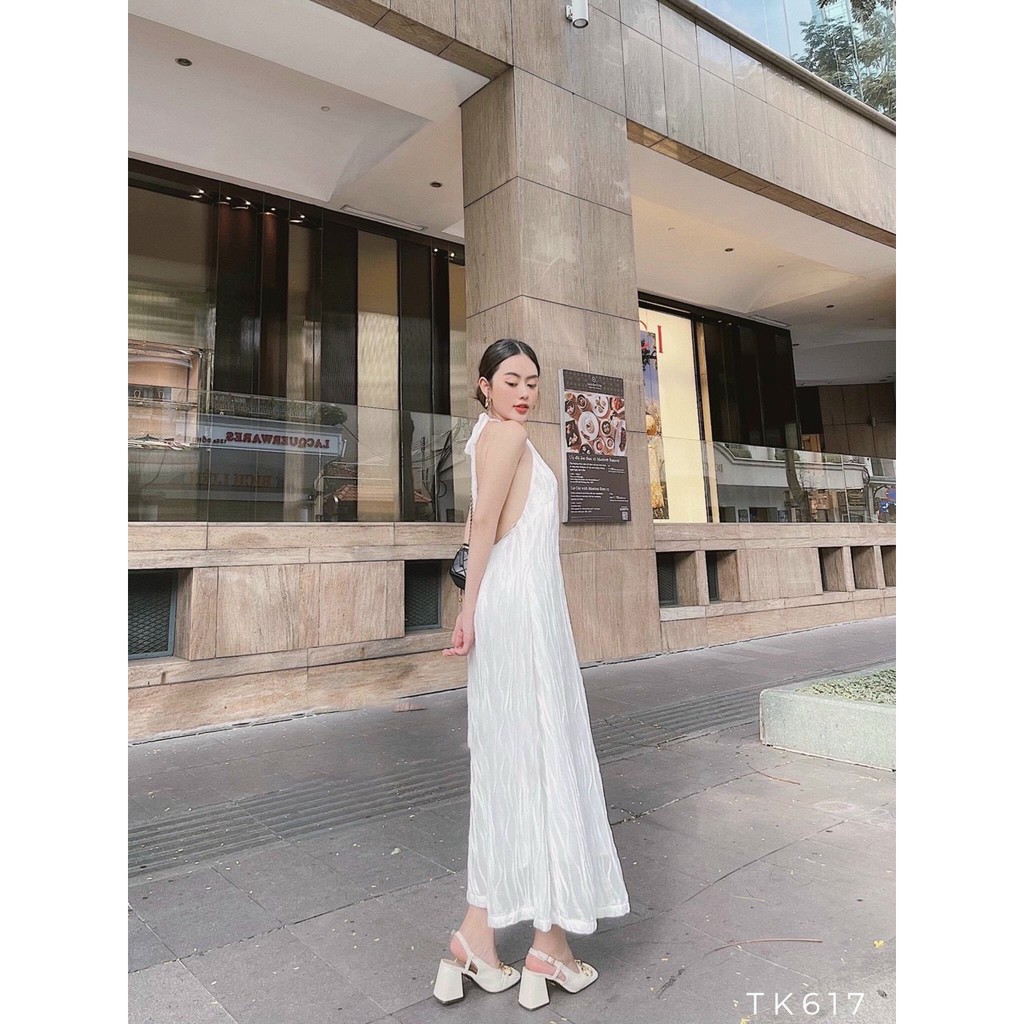 ĐẦM MAXI YẾM [MOMENT HOUSE], vải thun gân sóng, có lót, váy hàng thiết kế ,freesize | BigBuy360 - bigbuy360.vn