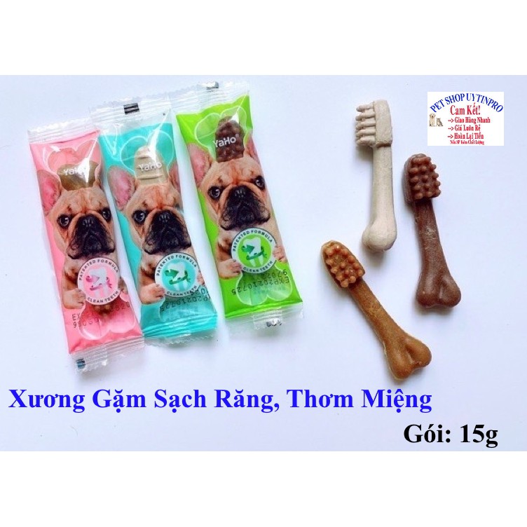 XƯƠNG GẶM CHO THÚ CƯNG CHÓ MÈO Yaho Hình bàn chải Gói 15g