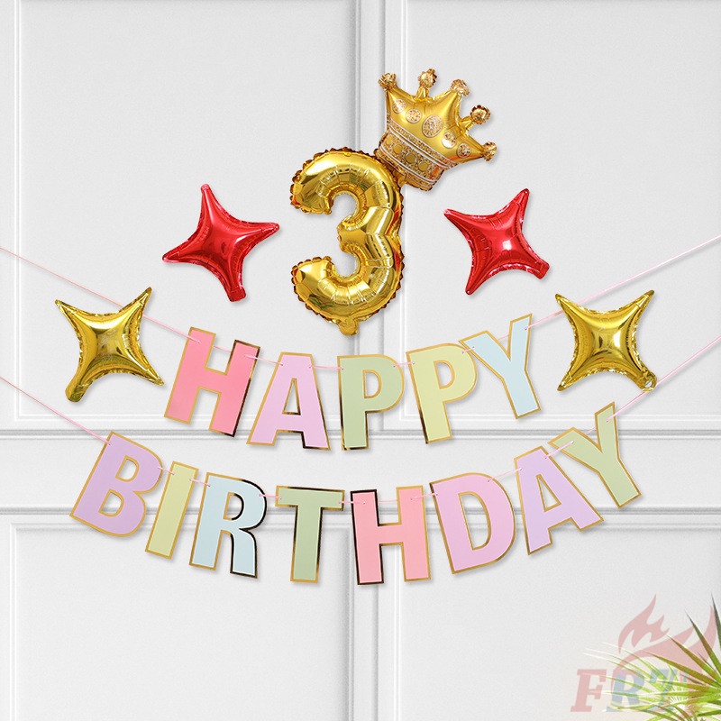 Băng rôn treo trang trí tiệc sinh nhật hình chữ Happy Birthday