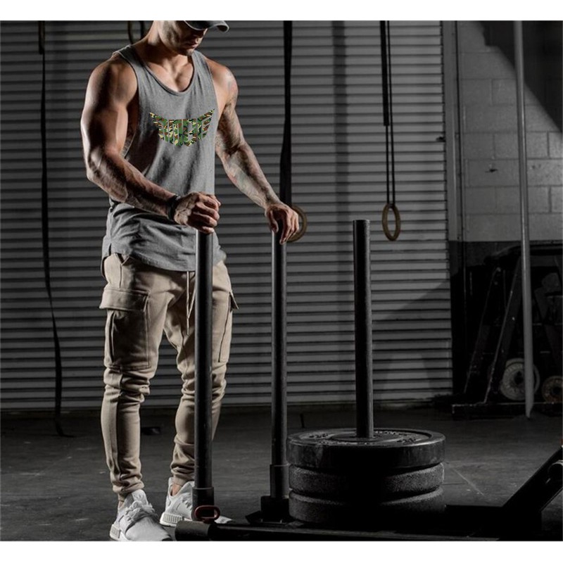 Áo sát nách cotton dáng rộng cho nam