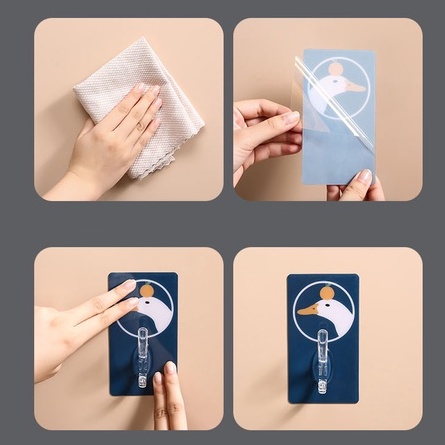 Móc dán tường hình thú, miếng dán chịu lực - M2
