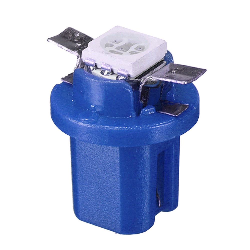 Bộ 10 Đèn Led 5050 T5 B8.5D 12V Ánh Sáng Xanh Dương Gắn Bảng Điều Khiển Tốc Độ Xe Hơi