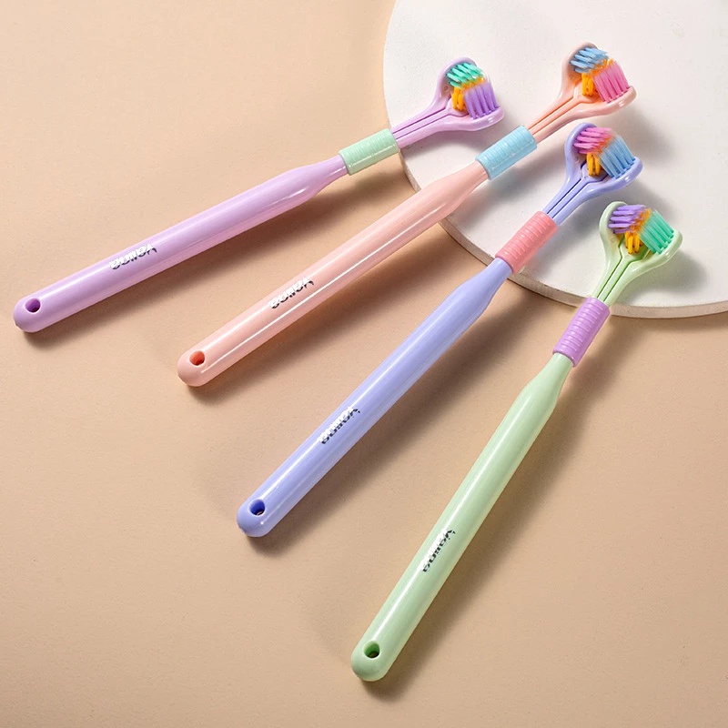 Ultra Bàn Chải Đánh Răng Ba Mặt Siêu Mịn Cho Người Lớn / Bàn Chải Đánh Răng Ba Chiều / Dụng Cụ Chăm Sóc Cá Nhân