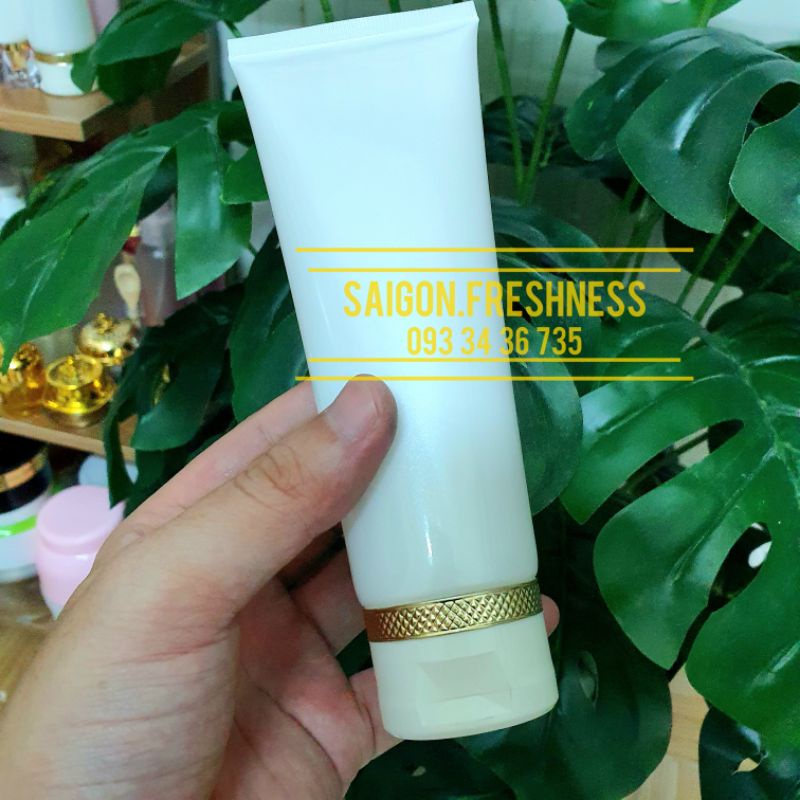 Tuýp nhựa chiết mỹ phẩm 120ml nắp bật xà cừ - đựng gel rửa mặt, sữa dưỡng da