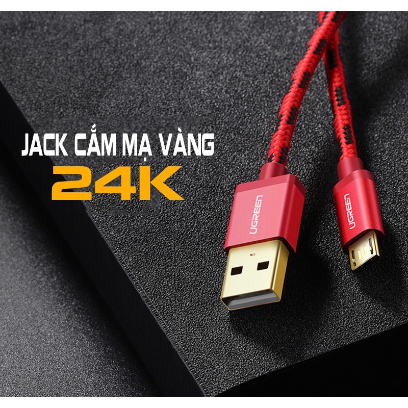 Cáp Sạc USB 2.0 A sang Micro USB Ugreen 40457 US247 Cao Cấp  Chính Hãng